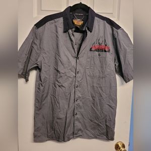 Men's Short sleeve Button down Harley Davidson Shirt  size medium